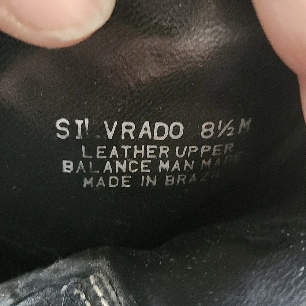 Black w/cream stitch cowboy bots - Picture 5 of 5